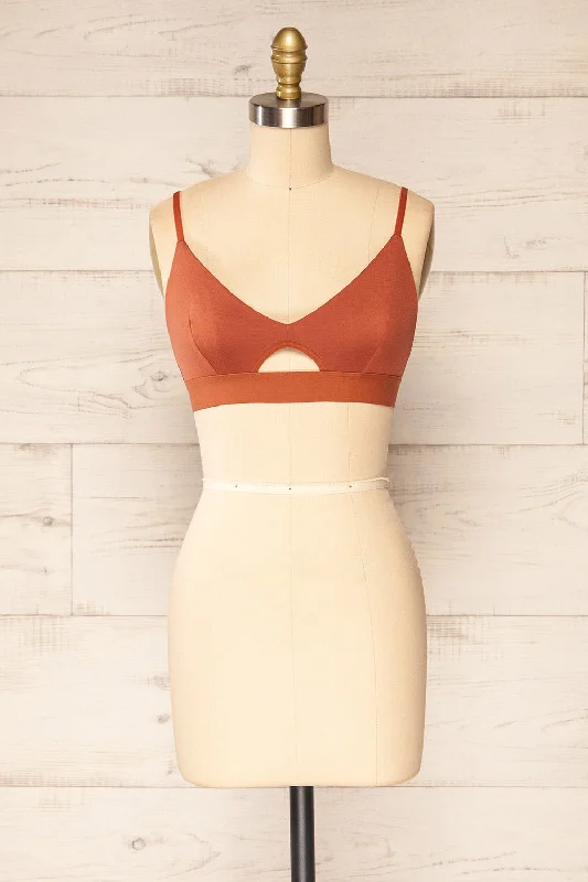 Sexy Lingerie for Women with Stockings Roveto Rust | Bralette