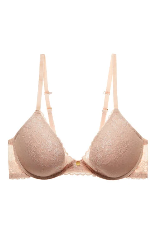 Women's High Waist Lingerie Bodysuits Cherry Blossom Convertible Spacer Push-Up Bra