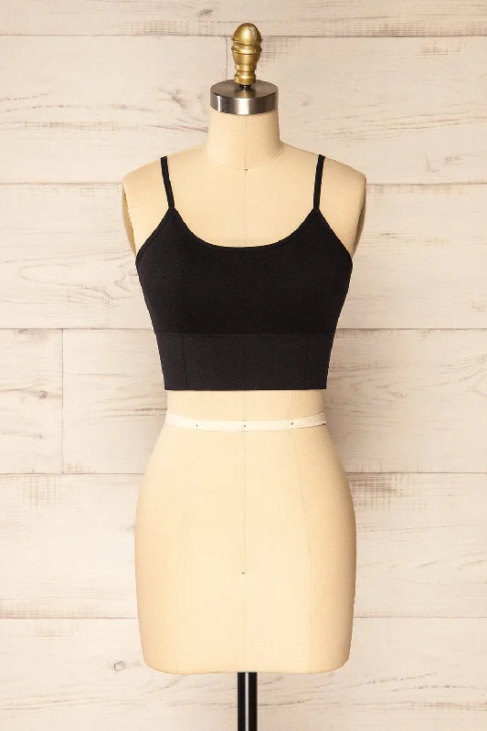 Lingerie Gift Sets for Women Dezra Black | Textured Bralette
