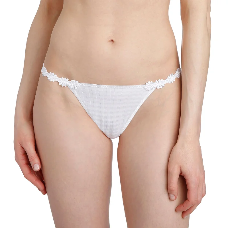 Plus Size Lace Lingerie for Women Avero G String | White