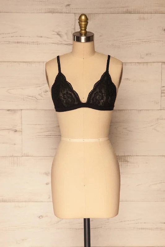Sexy Lingerie for Women with Stockings Ati Black | Lace Bralette