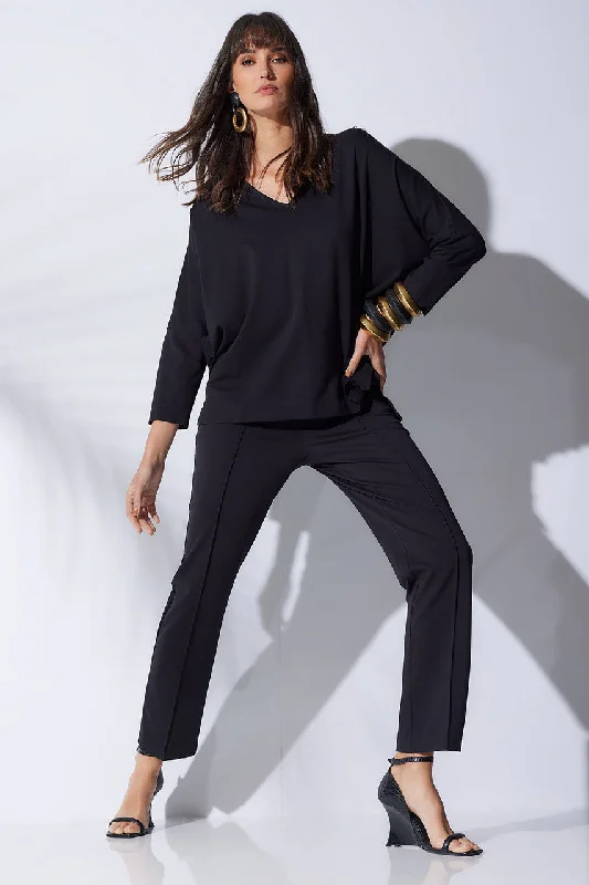 Vintage Inspired Lingerie for Women Light Weight Ponte V-Neck Tunic