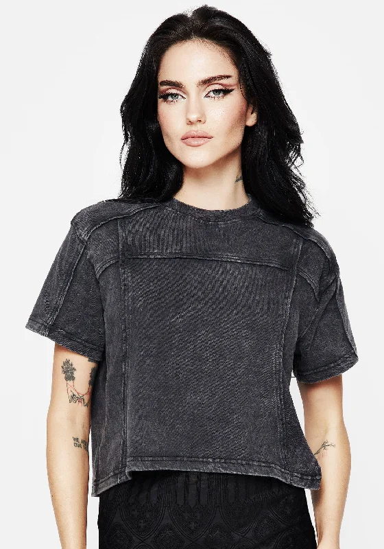 Designer Lingerie Sets for Women Ianthe Acid Wash Tee