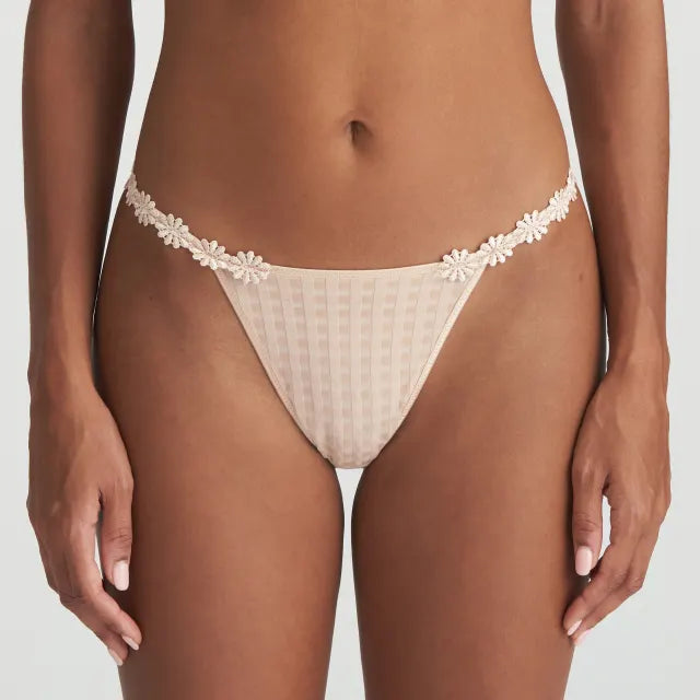 Women's Thermal Lingerie for Cold Weather Avero G String | Caffe Latte