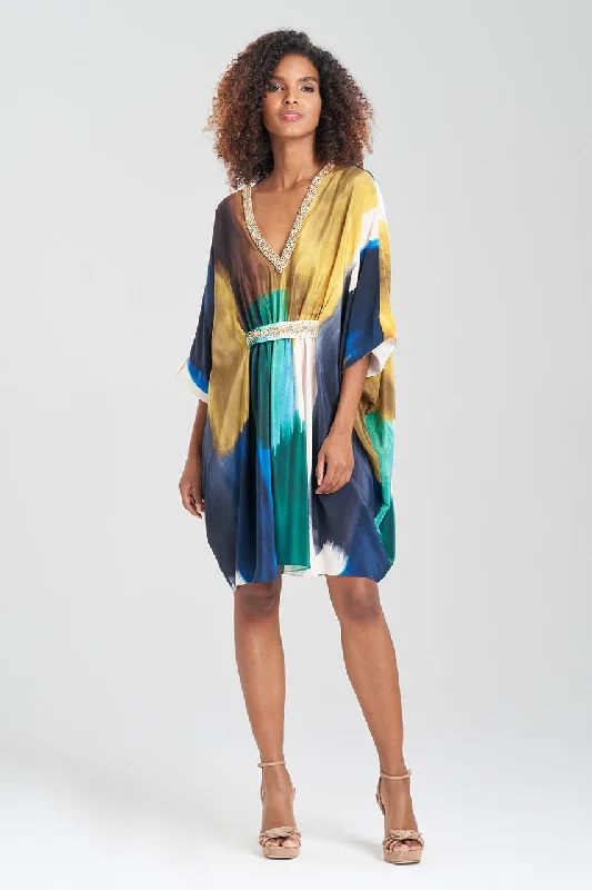 Vintage Inspired Lingerie for Women Bohol Embellished Short Silk Caftan