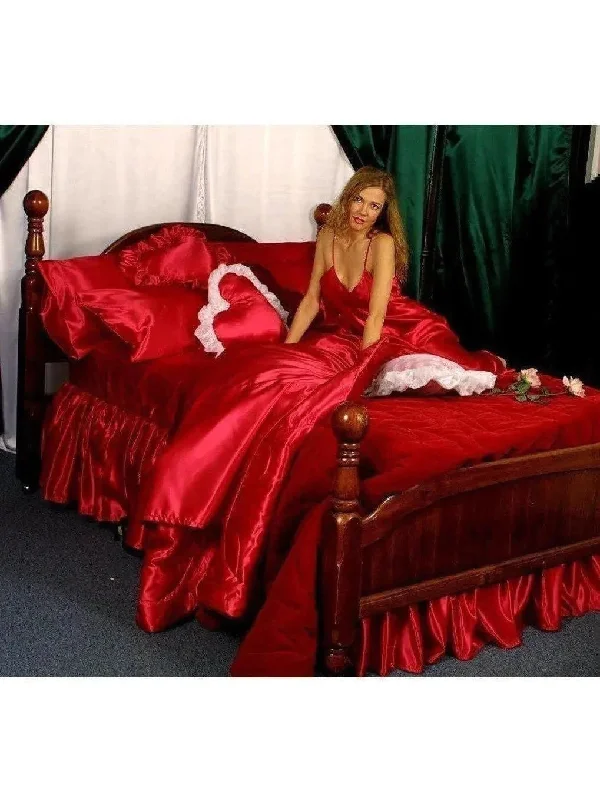 Women's Sheer Lingerie Nightgowns Custom Made Lingerie Satin Sheet Sets, Queen, and Full Women's Sheer Lingerie Nightgowns Custom Made Lingerie Satin Sheet Sets, Queen, and Full