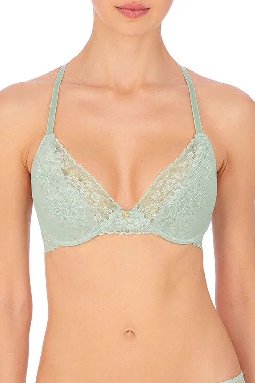 Plus Size Lace Lingerie for Women Cherry Blossom Convertible Spacer Push-Up Bra