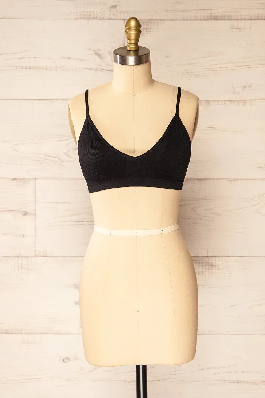 Breathable Bamboo Lingerie for Women Ketsia Black | Padded Bralette