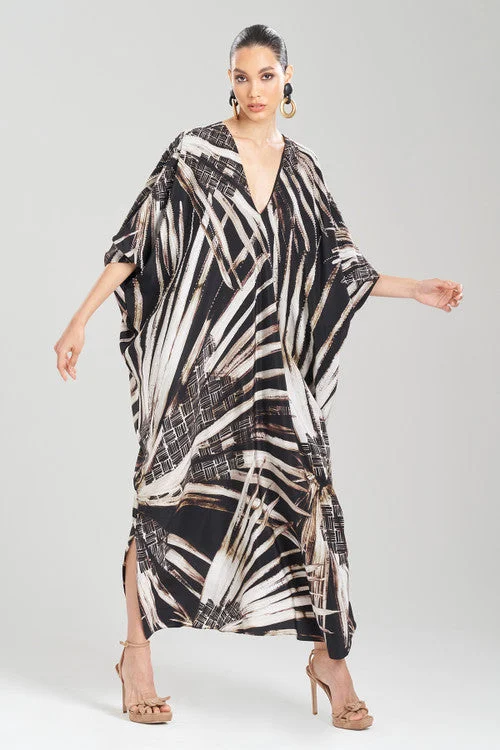 Women's Lingerie with Matching Robes Palawan Beaded Silk Caftan