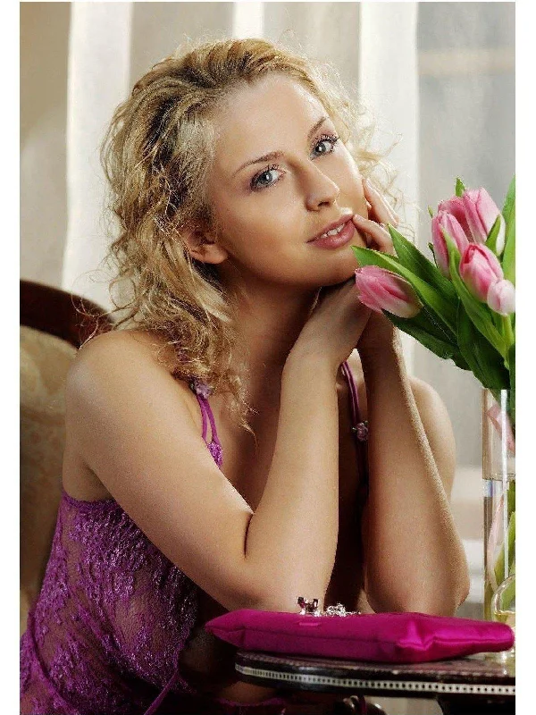 Women's Shapewear Lingerie Sets MILLIS A first a sheer black gown then she changes into her favorite a long magenta colored lace gown Women's Shapewear Lingerie Sets MILLIS A first a sheer black gown then she changes into her favorite a long magenta colored lace gown