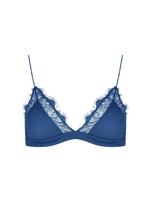 Women's Thermal Lingerie for Cold Weather Magen Bralette - Navy