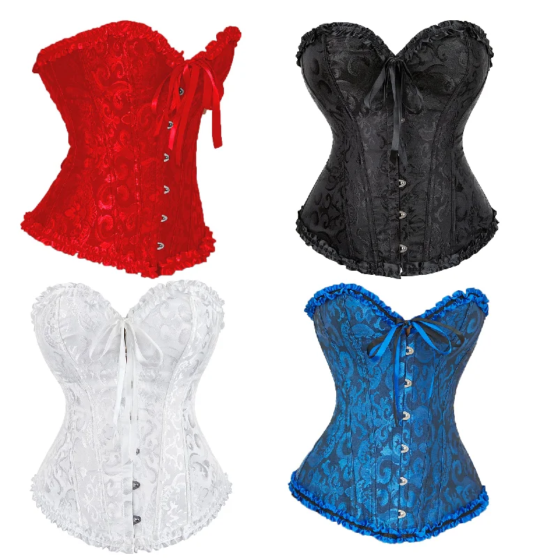 Women's Everyday Wear Lingerie Satin Brocade Corset Top