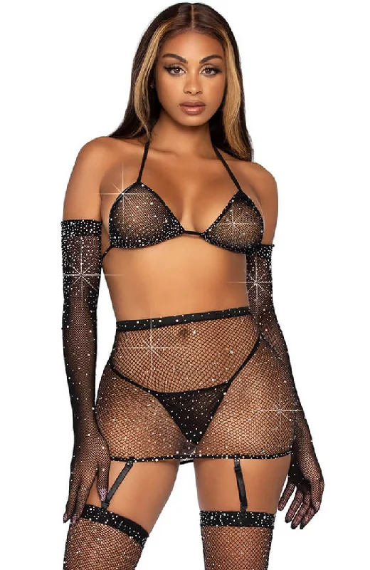 Eco-Friendly Organic Lingerie for Women Black rhinestone fishnet lingerie - Catch Me if You Can Eco-Friendly Organic Lingerie for Women Black rhinestone fishnet lingerie - Catch Me if You Can