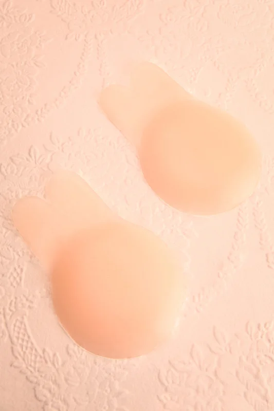 Elegant French Lace Lingerie for Women Bunny Ear Breast Silicone Pad | Adhesive Bra