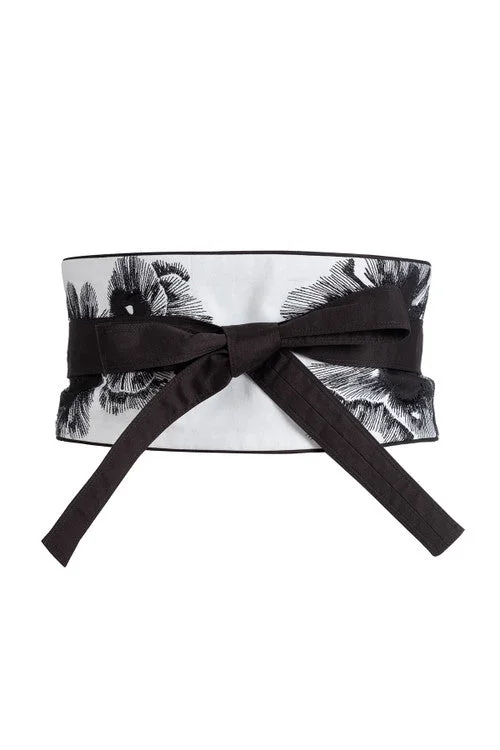 Luxury Lingerie for Special Occasions Cotton Poplin Embroidery Obi Belt