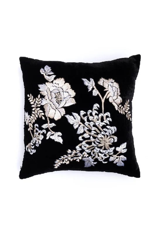 Vintage Inspired Lingerie for Women Velvet Mandarin Embroidered Pillow