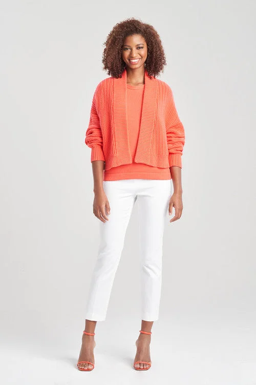 Women's Tummy Control Lingerie Beijing Textured Knit Crop Cardigan