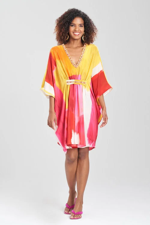 Lingerie Gift Sets for Women Bohol Embellished Short Silk Caftan