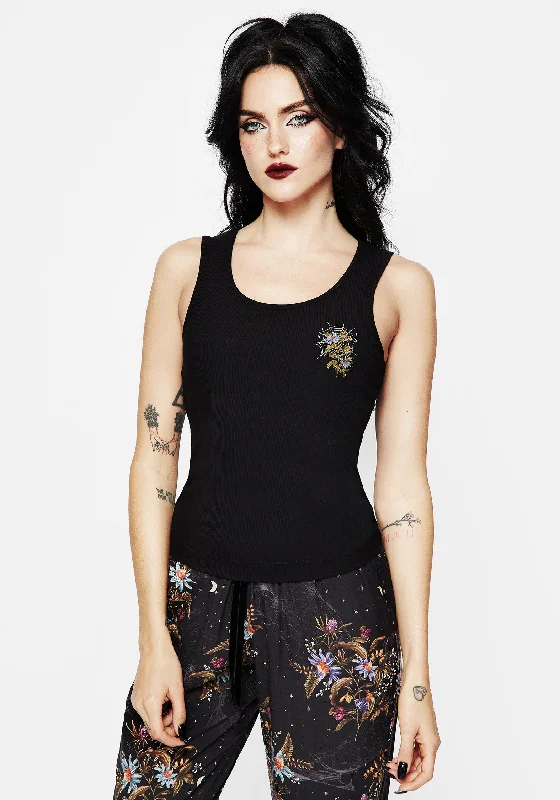 Women's High Waist Lingerie Bodysuits Cleome Floral Spiderweb Pyjama Vest Top