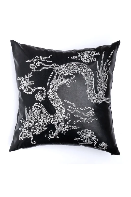 Breathable Bamboo Lingerie for Women Vegan Luxe Leather Mandarin Embroidered Dragon Pillow Breathable Bamboo Lingerie for Women Vegan Luxe Leather Mandarin Embroidered Dragon Pillow