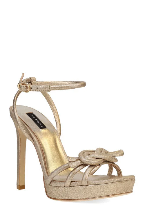 Plus Size Lace Lingerie for Women Chizu Suede Knotted Bow Platform Heel