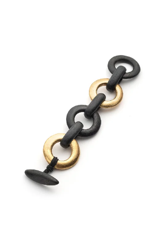 Women's Lingerie with Matching Robes Acacia Wood and Gold Plated Circle Chain Link Bracelet Women's Lingerie with Matching Robes Acacia Wood and Gold Plated Circle Chain Link Bracelet