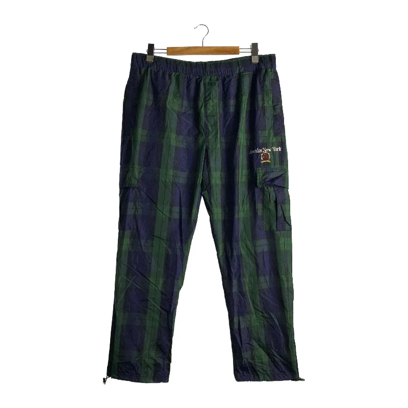 Awake NY/Straight Pants/L/Green/Nylon/Plaid/