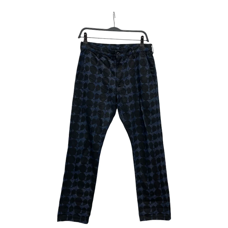 BLACK COMME des GARCONS/Straight Pants/XS/Cotton/NVY/Polka Dot/PLAID POCKETS