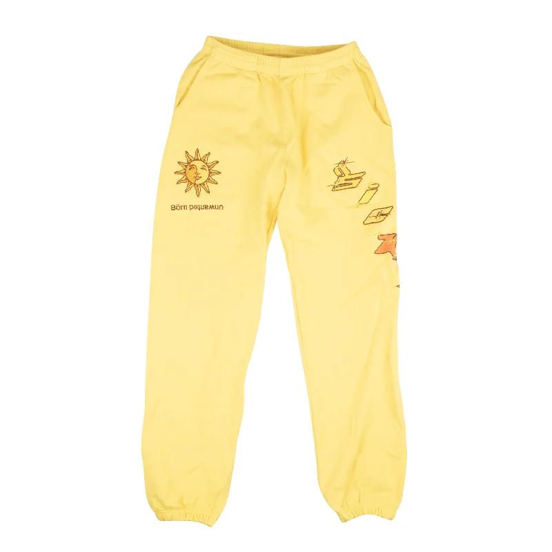 Yellow Luke.wav Embroidered Sweatpants