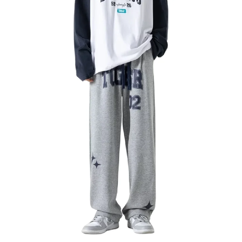 Zipper - Detail Women's Sweatpants in Gray for Easy On - and - Off and Added StyleAll-Match Letter Sweatpants