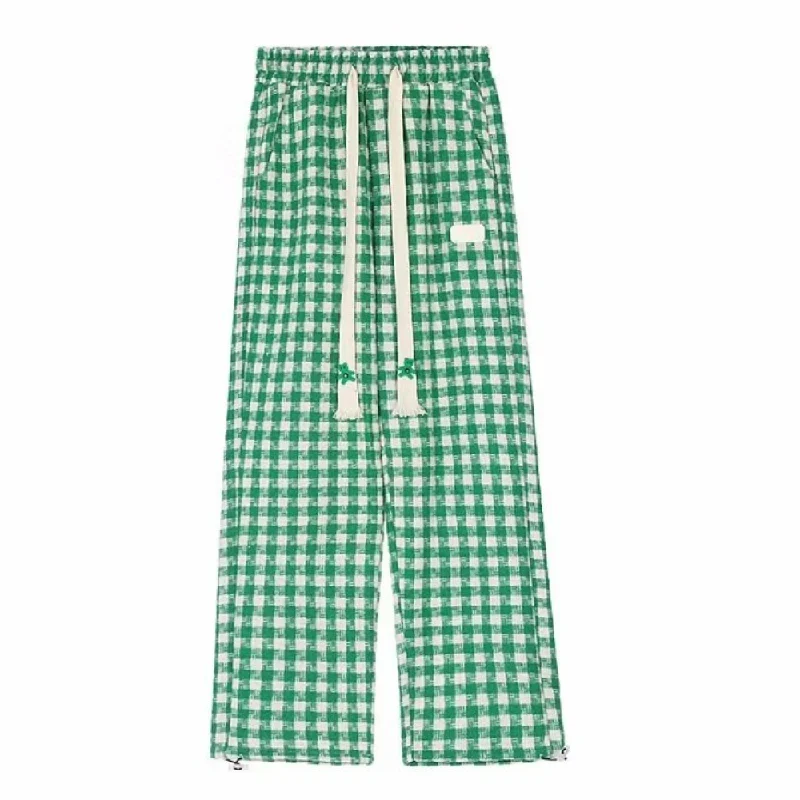 Patterned Animal Print Women's Sweatpants in Brown for a Bold and Trendy StatementAmerican Plaid Straight Casual Sweatpants Patterned Animal Print Women's Sweatpants in Brown for a Bold and Trendy StatementAmerican Plaid Straight Casual Sweatpants