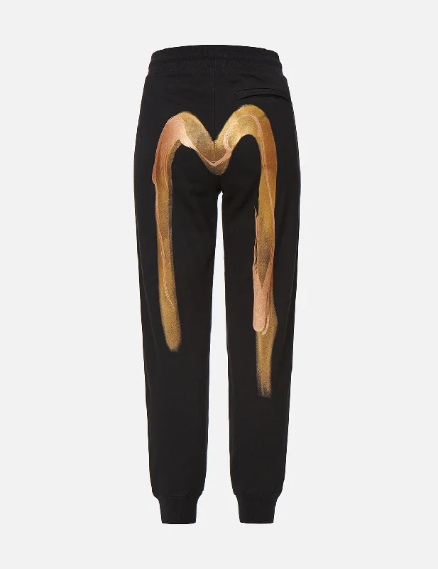 High - Waisted Women's Jogger Sweatpants in Black with Zip Pockets for a Stylish and Practical LookCalligraphy Daicock Foil-print Sweatpants High - Waisted Women's Jogger Sweatpants in Black with Zip Pockets for a Stylish and Practical LookCalligraphy Daicock Foil-print Sweatpants