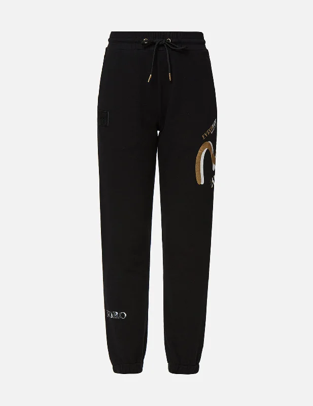 Drawstring - Waist Women's Cotton - Blend Sweatpants in White for a Casual and Comfortable Everyday LookCast Shadow Effect Seagull Foil Print Sweatpants Drawstring - Waist Women's Cotton - Blend Sweatpants in White for a Casual and Comfortable Everyday LookCast Shadow Effect Seagull Foil Print Sweatpants