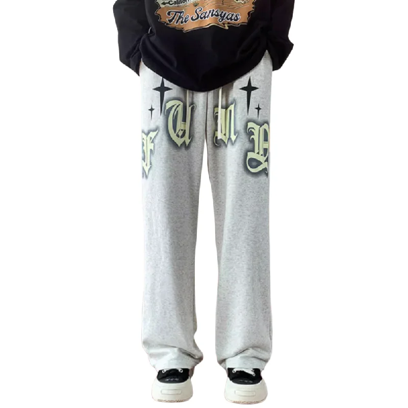 Faux Leather Women's Sweatpants in Black for an Edgy and Fashion - Forward StyleClassic American Gothic Alphabet Sweatpants