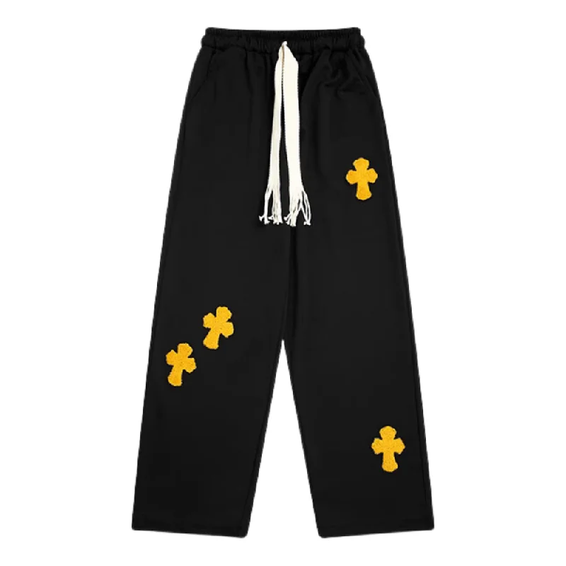 Tie - Dye Women's Sweatpants in Multicolor for a Retro and Fun Summer VibeCross Flocked Jacquard Sweatpants