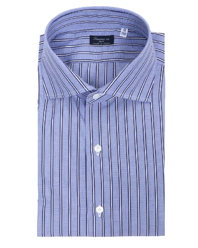 Blue and Navy Stripe Dress Shirt