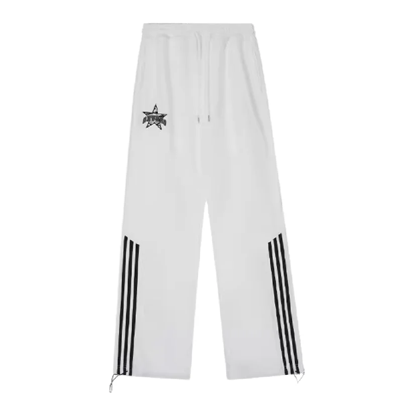 Zipper - Detail Women's Sweatpants in Gray for Easy On - and - Off and Added StyleHigh Street Pentagram Embroidered Sweatpants