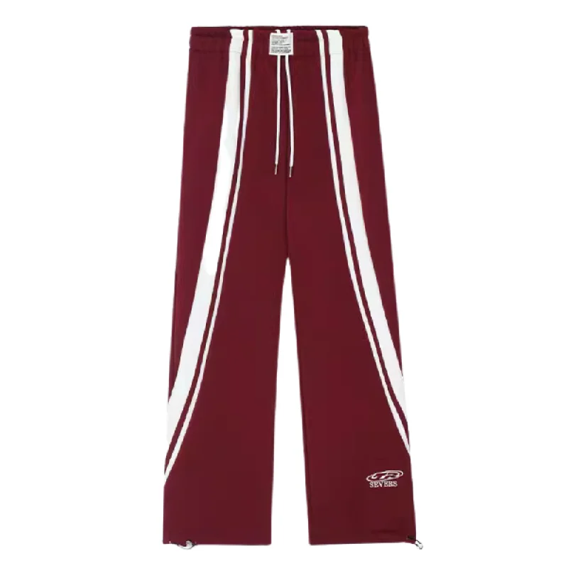 Water - Resistant Women's Sweatpants in Black for Outdoor Activities in Wet ConditionsHip Hop Stripe Patchwork Sweatpants