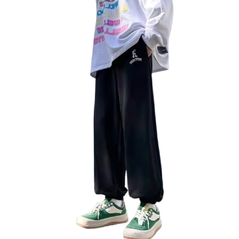 Thermal - Lined Women's Sweatpants in Charcoal for Extreme Cold Weather ProtectionHip Hop Trendy Alphabet Sweatpants