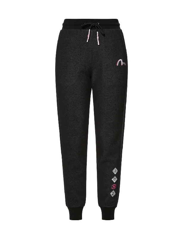 Women's Split - Hem Sweatpants in Burgundy for a Unique and Fashionable TwistLogo and K Print Sweatpants Women's Split - Hem Sweatpants in Burgundy for a Unique and Fashionable TwistLogo and K Print Sweatpants