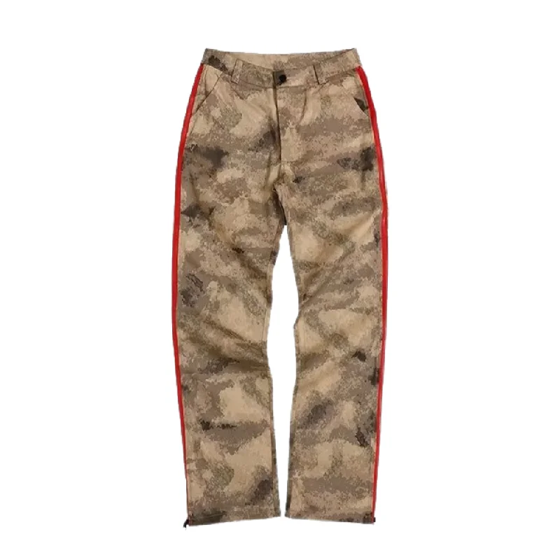 Women's Ankle - Length Sweatpants in Olive Green with Reflective Stripes for Nighttime RunsStreet Camouflage Straight Sweatpants Women's Ankle - Length Sweatpants in Olive Green with Reflective Stripes for Nighttime RunsStreet Camouflage Straight Sweatpants