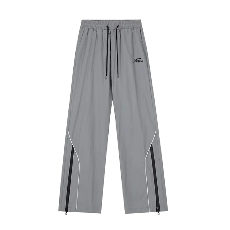 Plus Size Women's Side - Stripe Sweatpants in Navy and White for a Nautical - Inspired StyleStreet Zipper Sweatpants Plus Size Women's Side - Stripe Sweatpants in Navy and White for a Nautical - Inspired StyleStreet Zipper Sweatpants