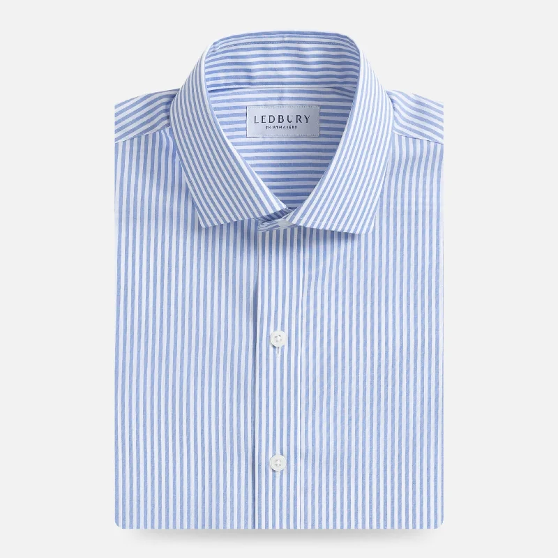 The Blue Wheeler Non Iron Stripe Custom Shirt