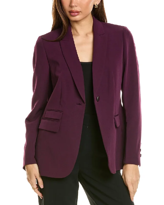 Women's Peplum Blazers in Emerald Green for a Stylish Work AttireAnne Klein Peak Lapel Jacket