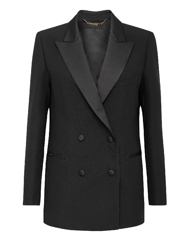 Double - Breasted Women's Polyester Blazers in Bright Colors for a Fun StyleBoxy Blazer Double - Breasted Women's Polyester Blazers in Bright Colors for a Fun StyleBoxy Blazer