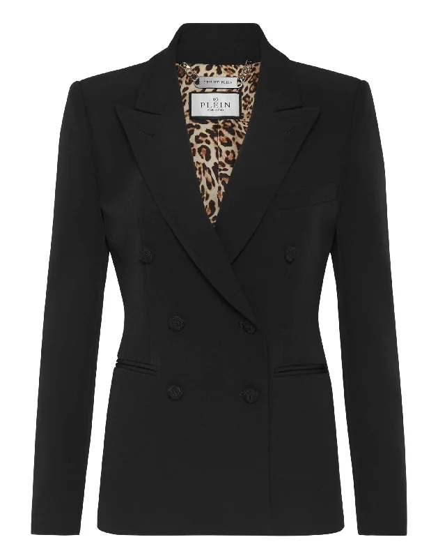 Plus Size Women's Sequin - Embellished Blazers in Silver for a Glamorous PartyCady Blazer Plus Size Women's Sequin - Embellished Blazers in Silver for a Glamorous PartyCady Blazer