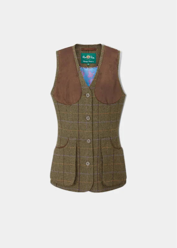Women's longline double - breasted camel coats for a sophisticated lookCombrook Ladies Tweed Shooting Waistcoat In Hazel - Regular Fit Women's longline double - breasted camel coats for a sophisticated lookCombrook Ladies Tweed Shooting Waistcoat In Hazel - Regular Fit
