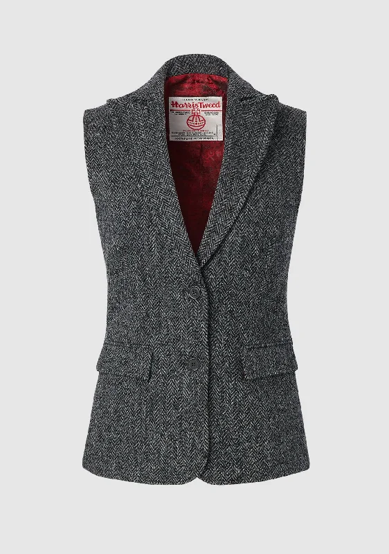 Quilted down women's coats with removable hoods for outdoor activitiesPippa Waistcoat - Charcoal Quilted down women's coats with removable hoods for outdoor activitiesPippa Waistcoat - Charcoal