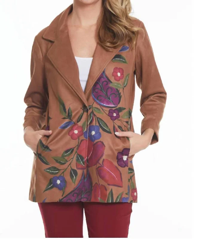 Plus Size Women's Faux Fur - Trimmed Blazers in Black for a Luxurious LookIsley Jacket In Brown Plus Size Women's Faux Fur - Trimmed Blazers in Black for a Luxurious LookIsley Jacket In Brown