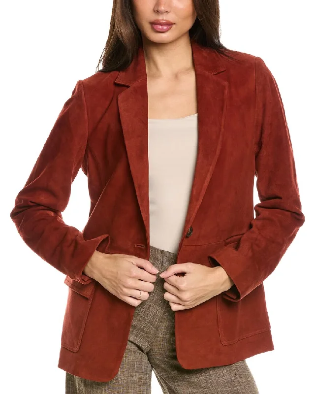 Plus Size Women's Faux Fur - Trimmed Blazers in Black for a Luxurious LookKobi Halperin Brenna Suede Blazer Plus Size Women's Faux Fur - Trimmed Blazers in Black for a Luxurious LookKobi Halperin Brenna Suede Blazer